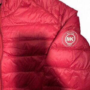 Micheal K red puffer sweater MEN SIZE L